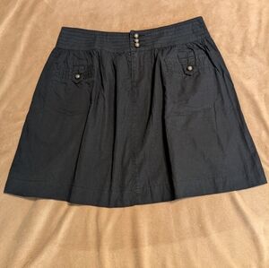 Pink Twill Black Cotton Skirt